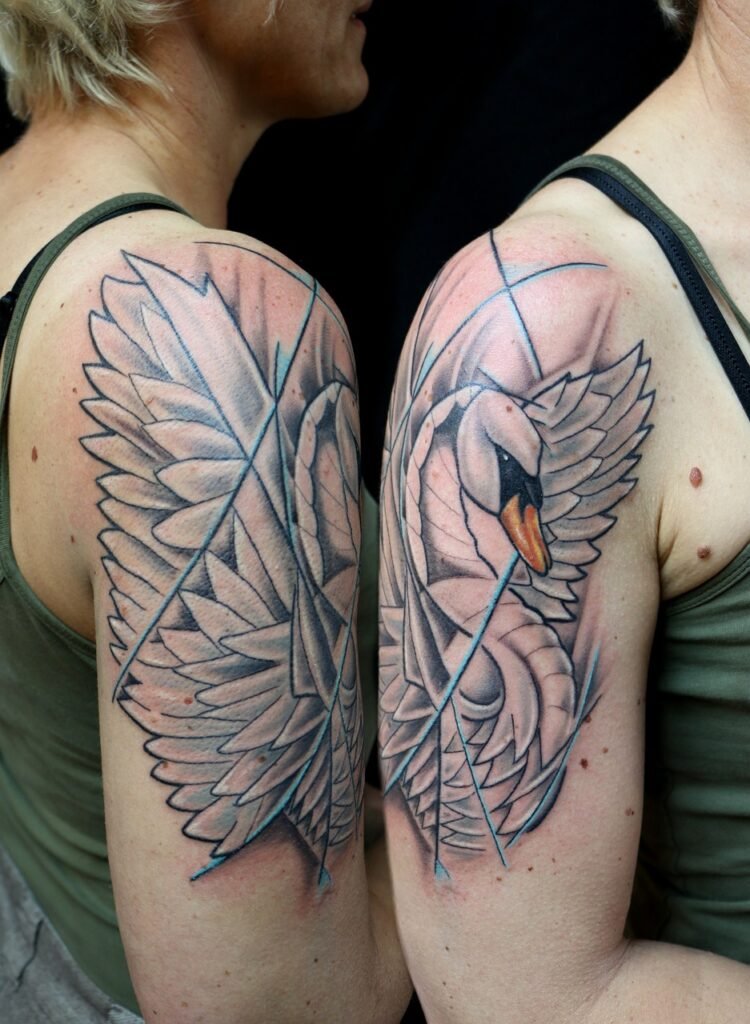 tattoo, swan, shoulder, tattoo, tattoo, tattoo, tattoo, tattoo
